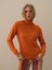 Kadın Oranj Pamuk Dokulu Regular Fit Kazak 2