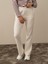 Kadın Ekru Pamuk Dokulu Regular Fit Sweat Pantolon 2