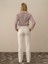 Kadın Ekru Pamuk Dokulu Regular Fit Sweat Pantolon 5