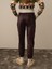 Kadın Bordo Pamuk Dokulu Regular Fit Pantolon 4