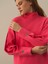 Kadın Pembe Pamuk Dokulu Oversize Sweatshirt 3