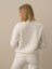 Kadın Kırık Beyaz Pamuk Dokulu Oversize Sweatshirt 4
