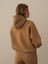 Kadın Camel Pamuk Dokulu Oversize Sweatshirt 3