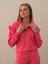 Kadın Pembe Pamuk Dokulu Regular Fit Sweatshirt 2