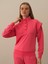 Kadın Pembe Pamuk Dokulu Regular Fit Sweatshirt 3