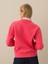 Kadın Pembe Pamuk Dokulu Oversize Sweatshirt 3