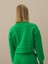 Kadın Yeşil Pamuk Dokulu Oversize Sweatshirt 4