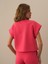 Kadın Pembe Pamuk Dokulu Oversize Sweatshirt 3