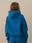 Kadın Mavi Pamuk Dokulu Oversize Sweatshirt 3