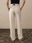 Kadın Ekru Pamuk Dokulu Oversize Sweat Pantolon 5