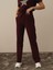 Kadın Bordo Pamuk Dokulu Oversize Sweat Pantolon 2