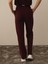 Kadın Bordo Pamuk Dokulu Oversize Sweat Pantolon 5
