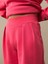 Kadın Pembe Pamuk Dokulu Oversize Sweat Pantolon 3