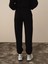 Kadın Siyah Pamuk Dokulu Oversize Sweat Pantolon 4