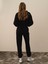 Kadın Siyah Pamuk Dokulu Oversize Sweat Pantolon 5