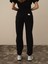 Kadın Siyah Pamuk Dokulu Regular Fit Sweat Pantolon 4
