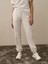 Kadın Kırık Beyaz Pamuk Dokulu Regular Fit Sweat Pantolon 2