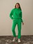 Kadın Yeşil Pamuk Dokulu Regular Fit Sweat Pantolon 1