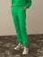 Kadın Yeşil Pamuk Dokulu Regular Fit Sweat Pantolon 3
