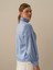 Kadın Mavi Pamuk Dokulu Regular Fit Gömlek 3