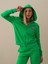 Kadın Yeşil Pamuk Dokulu Oversize Sweatmont 3