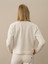 Kadın Ekru Pamuk Dokulu Oversize Sweatmont 4