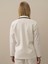 Kadın Kırık Beyaz Pamuk Dokulu Regular Fit Sweatmont 5