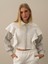 Kadın Kırık Beyaz Pamuk Dokulu Regular Fit Sweatmont 3