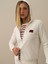 Kadın Ekru Pamuk Dokulu Oversize Sweatmont 2