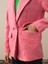 Kadın Pembe Pamuk Dokulu Regular Fit Ceket 3