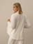 Kadın Ekru Pamuk Dokulu Regular Fit Ceket 4