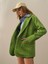 Kadın Yeşil Pamuk Dokulu Regular Fit Ceket 4