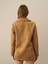 Kadın Camel Pamuk Dokulu Regular Fit Ceket 5