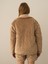 Kadın Camel Esnek Dokulu Oversize Mont 3