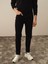Erkek Siyah Pamuk Dokulu Slim Fit Pantolon 2