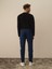 Erkek Mavi Pamuk Dokulu Slim Fit Pantolon 4