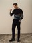 Erkek Siyah Pamuk Dokulu Regular Fit Jogger Pantolon 1