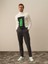 Erkek Koyu Gri Dokulu Esnek Dokulu Regular Fit Jogger Pantolon 1