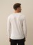 Erkek Kırık Beyaz Modal Dokulu Slim Fit Uzun Kollu Tişört 3