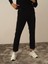 Erkek Siyah Esnek Dokulu Regular Fit Jogger Pantolon 2