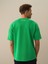 Erkek Yeşil Pamuk Dokulu Oversize Tişört 4