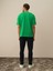 Erkek Yeşil Pamuk Dokulu Oversize Tişört 5