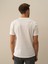 Erkek Kırık Beyaz Pamuk Dokulu Regular Fit Tişört 4