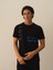 Erkek Siyah Pamuk Dokulu Regular Fit Tişört 2