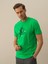 Erkek Yeşil Pamuk Dokulu Regular Fit Tişört 2