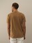 Erkek Camel Pamuk Dokulu Regular Fit Tişört 4