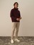 Erkek Bordo Pamuk Dokulu Regular Fit Sweatshirt 1