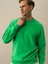 Erkek Yeşil Pamuk Dokulu Regular Fit Sweatshirt 2