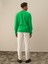 Erkek Yeşil Pamuk Dokulu Regular Fit Sweatshirt 5