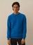 Erkek Mavi Pamuk Dokulu Regular Fit Sweatshirt 2